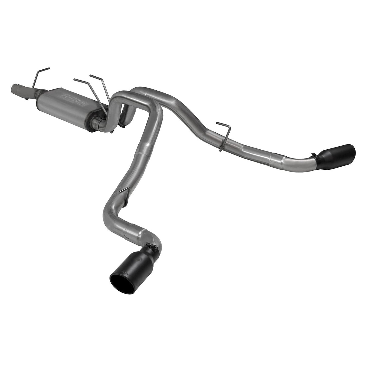 FLOWMASTER 718100 Flowmaster 718100 FlowFX Cat-Back Exhaust Kit 3.5 to 3 Inch Dual Side Exit 409 Stainless Steel 4.5 Inch Black Ceramic Coat StainlessTips Compatible with 2017-2024 Ford F250/F350 Super Duty 6.2L 7.3L