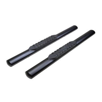 TRAILFX A1546T TrailFX Side Steps Fits 2018-2025 Jeep Wrangler JL 4 Inch Oval Tube Black Powder-Coated Mild Steel Rocker Panel Mount TrailFX A1546T