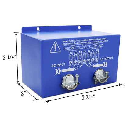 AIMS POWER PICOGLF3K12050BY AIMS 3000W 12V Pure Sine Inverter Charger w Transfer Switch 120/240V ETL