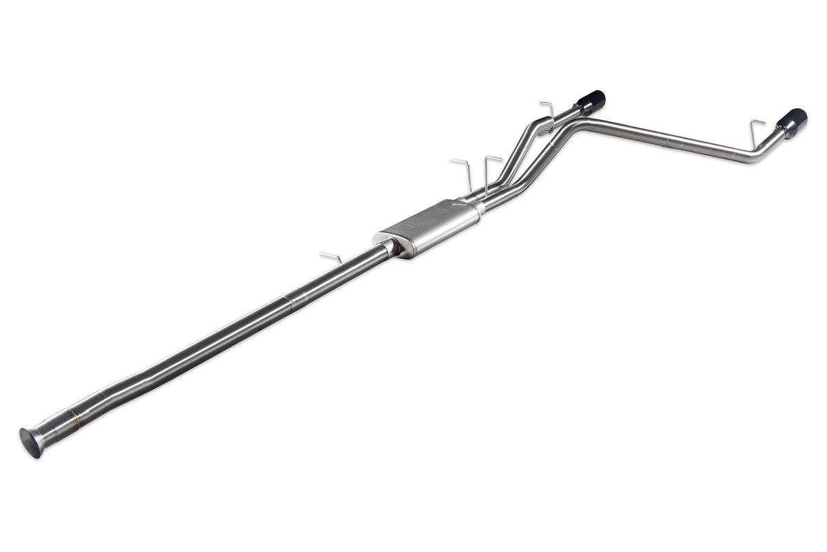 FLOWMASTER 737889 Flowmaster 737889 Signature Series Exhaust Kit 3 Inch 304 Stainless Steel 4.5 Inch Black Chrome Tips Compatible with 2019-2024 RAM 1500 New Body 5.7L with Factory Dual Exhaust 2 & 4WD All Wheelbases