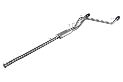 FLOWMASTER 737889 Flowmaster 737889 Signature Series Exhaust Kit 3 Inch 304 Stainless Steel 4.5 Inch Black Chrome Tips Compatible with 2019-2024 RAM 1500 New Body 5.7L with Factory Dual Exhaust 2 & 4WD All Wheelbases