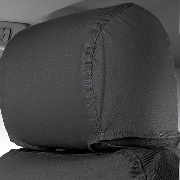 COVERCRAFT SS3305PCCH Covercraft Custom-Fit Front Bench SeatSaver Seat Covers - Polycotton Fabric, Charcoal Black