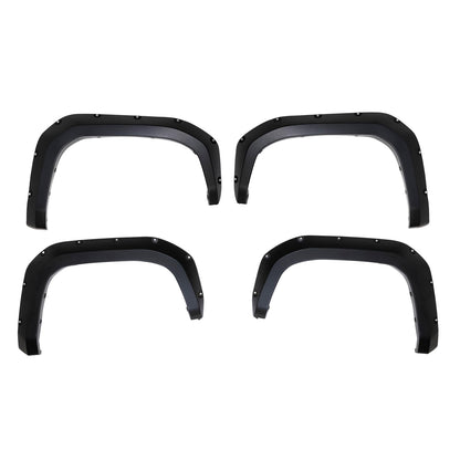 TRAILFX TFT3005S TrailFX Fender Flare TFT3005S, Pocket Style, 2.8 Inch Front/ 5.9 Inch Rear Tire Coverage, Black Smooth Paintable Finish, Set of 4, Fits 2024-2026 Toyota Tacoma