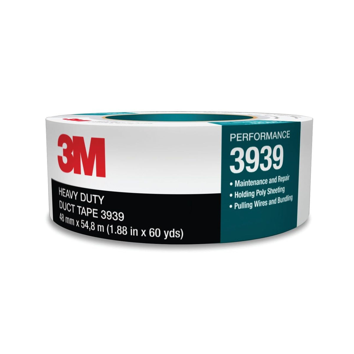 3M 06975 3M Duct Tape 3939 Silver, 48 mm by 54.8 m [PRICE is per ROLL]