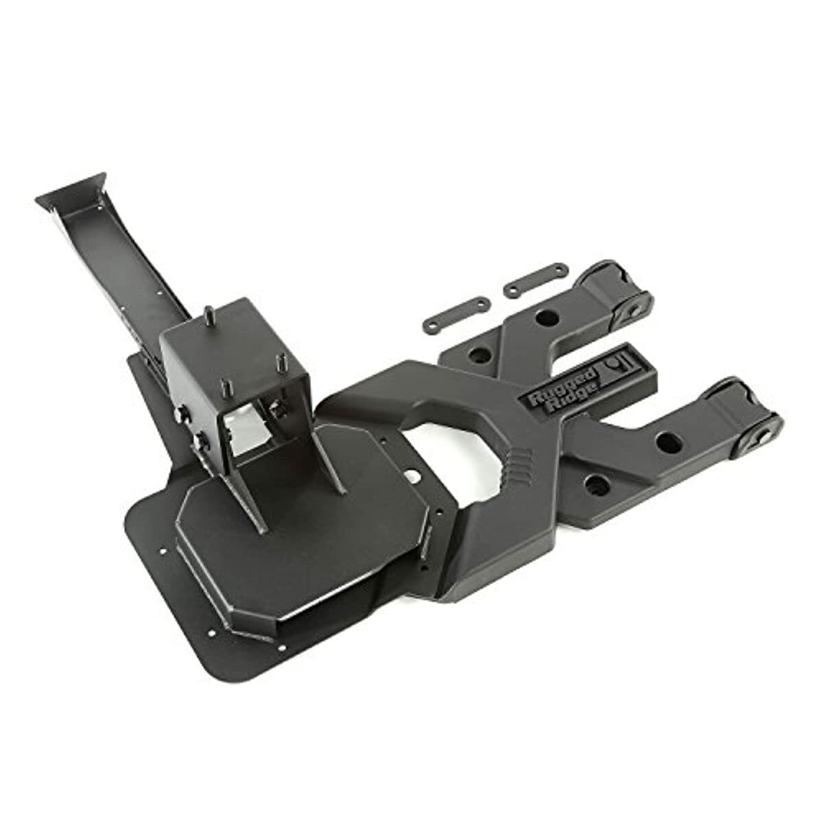 RUGGED RIDGE 11546.50 Rugged Ridge HD Tire Carrier Kit - Fits 2007–2018 Jeep Wrangler JK - Heavy-Duty Construction with Solid Aluminum Hinge Casting & Forged Steel Hinge Brackets