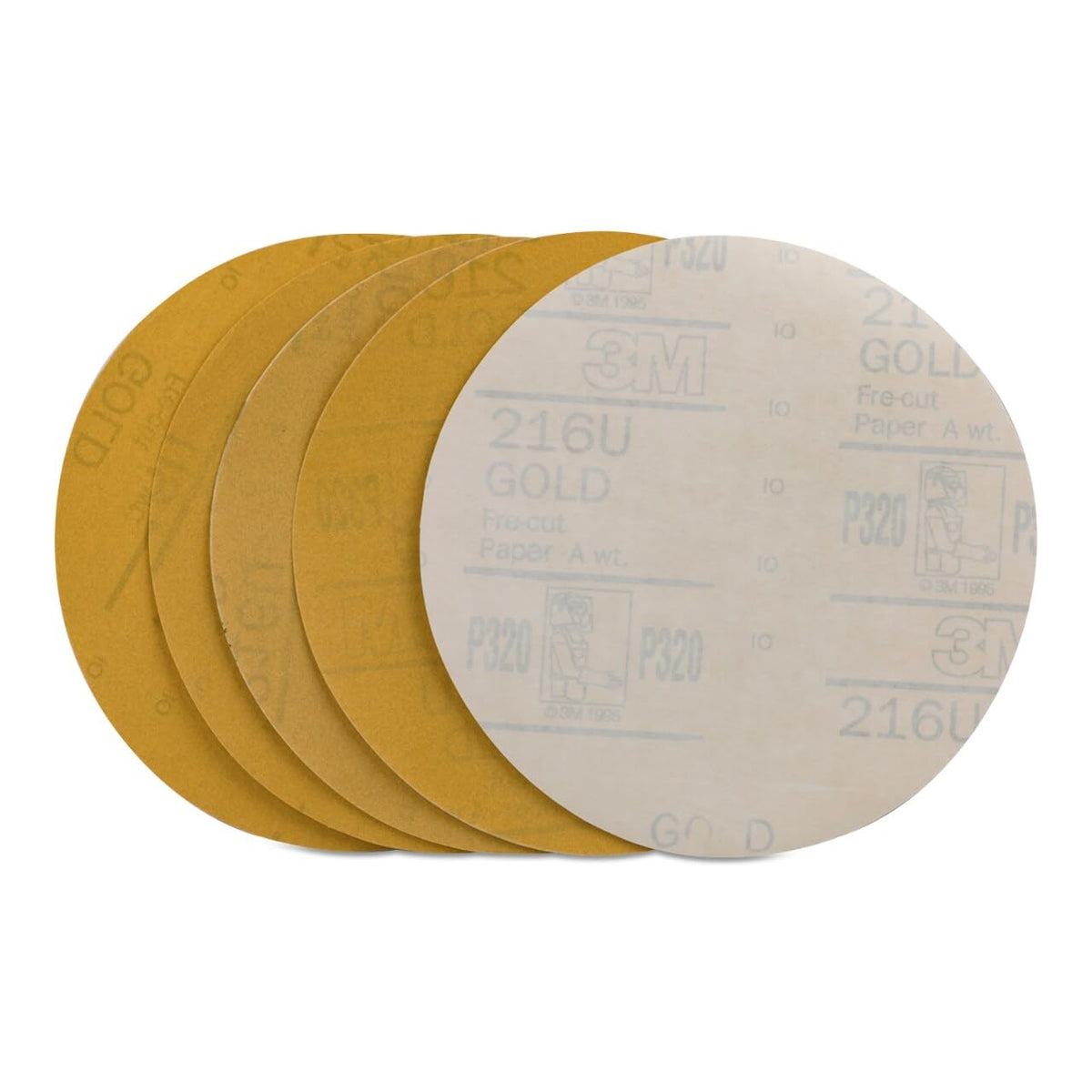 3M 31435 3M Sanding Disc with Stikit Attachment, 31435, 320 grit, 6 in, 5 Discs Per Pack