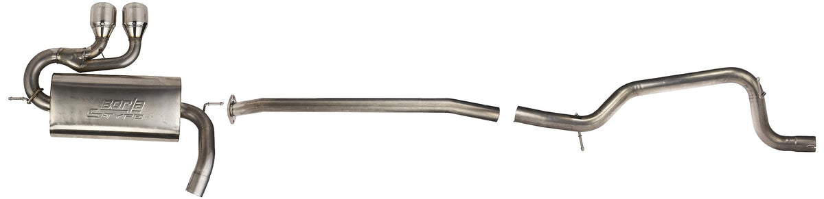 BORLA 140504 BORLA 140504 Cat-Back Performance Exhaust System for 2013-2018 Ford Focus ST 2.0L 4 Cyl. Turbo Manual Transmission Front Wheel Drive 5 Door Hatchback.