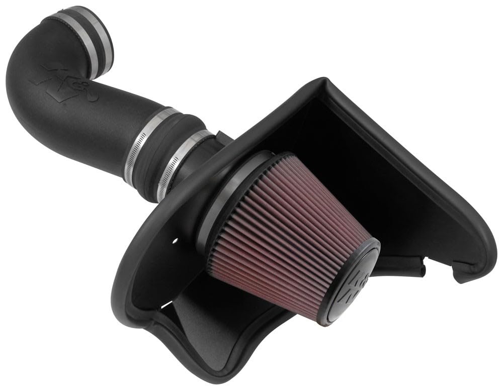 K&N FILTER 63-3092 K&N Cold Air Intake System: High-Flow Air Filter, Increase Performance & Acceleration: Compatible with 2016-2024 CHEVROLET: Camaro SS, 63-3092