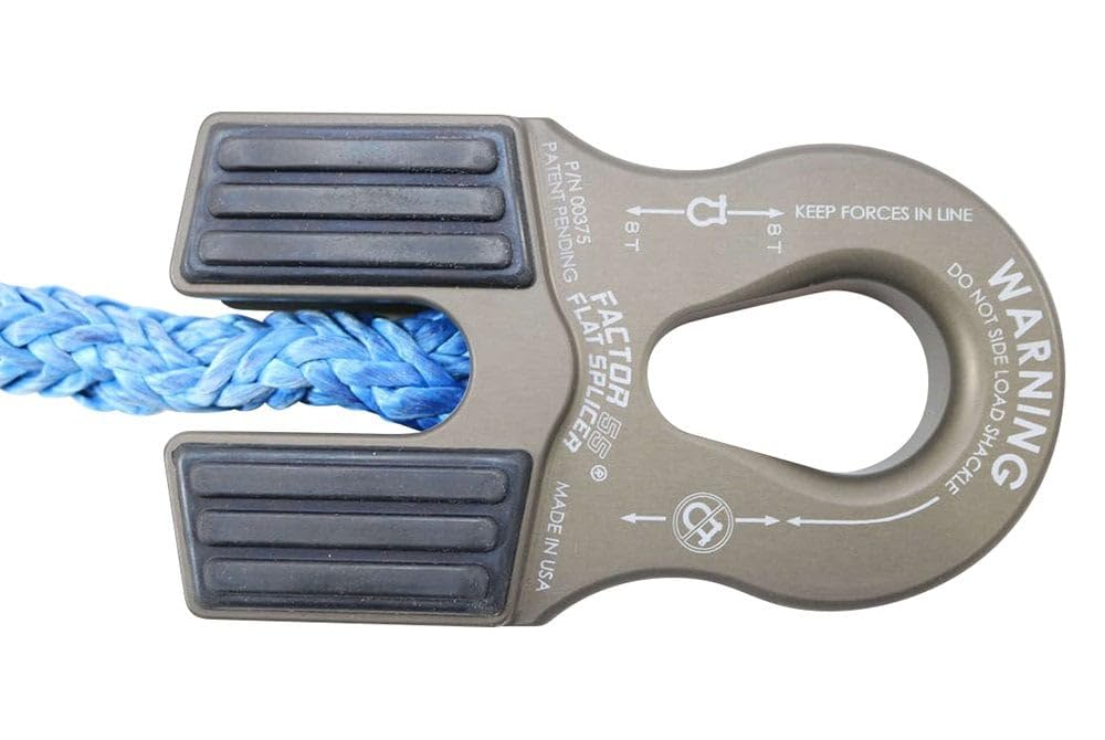 FACTOR 55 00375-06 Factor 55 Flat Splicer Low-Profile Design for Synthetic Rope, Fits Synthetic Rope up to 1/2" - Gray