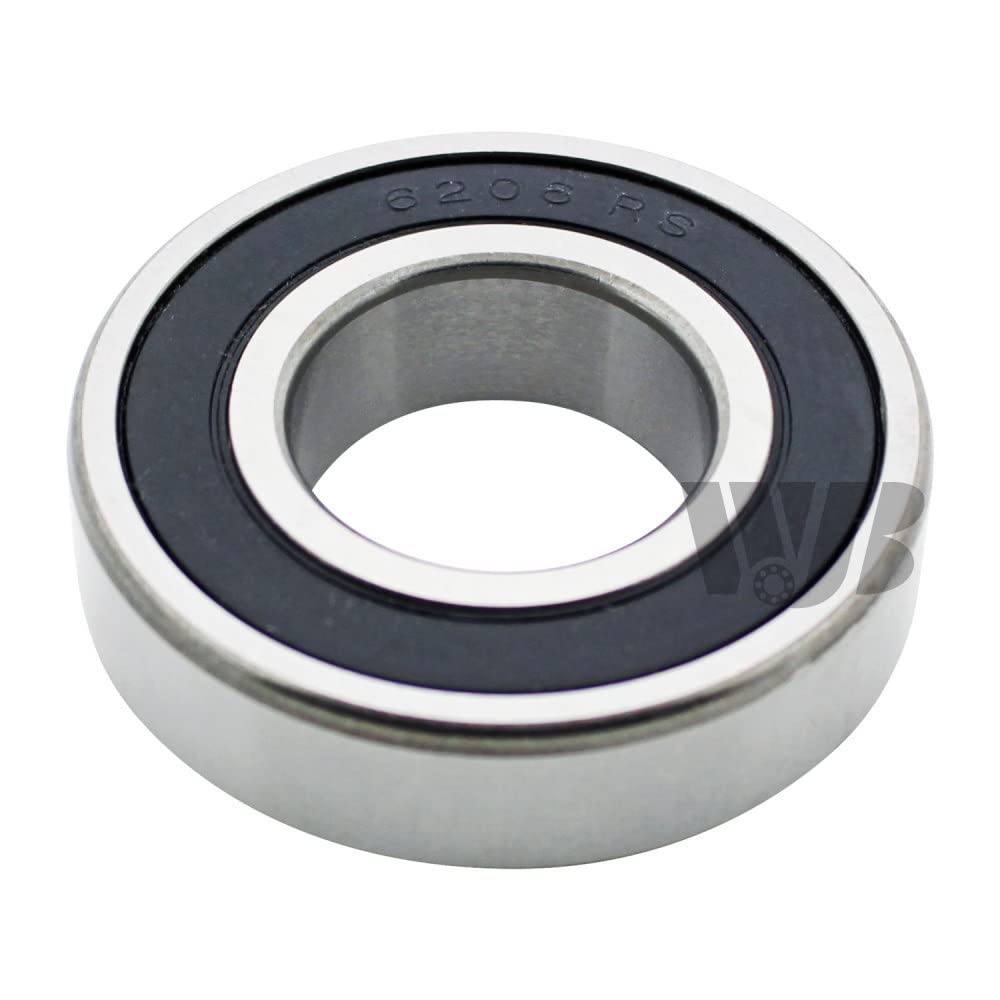 WJB RB6206-2RS WJB RB6206-2RS - Rear Wheel Bearing/Ball Bearing - Cross Reference: National 206-FF/Timken 206FF/ SKF 6206-2Rsj, 1 Pack