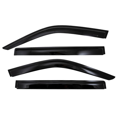 TRAILFX 4888H TrailFX Acrylic Rainguards Fits 2022-2025 Toyota Tundra Crew Max Low Profile Tape-On Smoke Window Vents Outside Channel Mount Set of 4 Rain Guards TrailFX 4888H