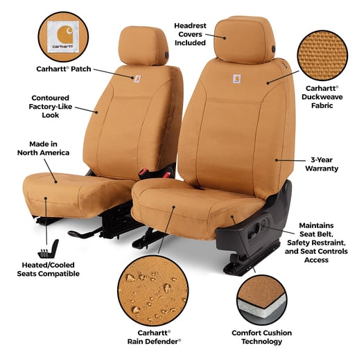 Covercraft GTC4327ABCAGY Carhartt PrecisionFit Custom Seat Covers