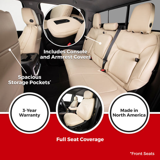 Covercraft GTT4448ABLTBK Leatherette PrecisionFit Custom Seat Covers