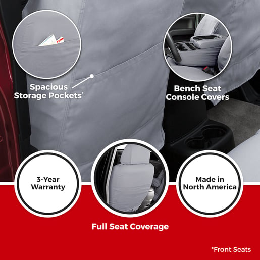 Covercraft SS3511PCGY Polycotton SeatSaver Custom Seat Covers