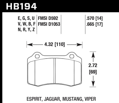 Hawk HB194Z.570 Performance Performance Ceramic Street Brake