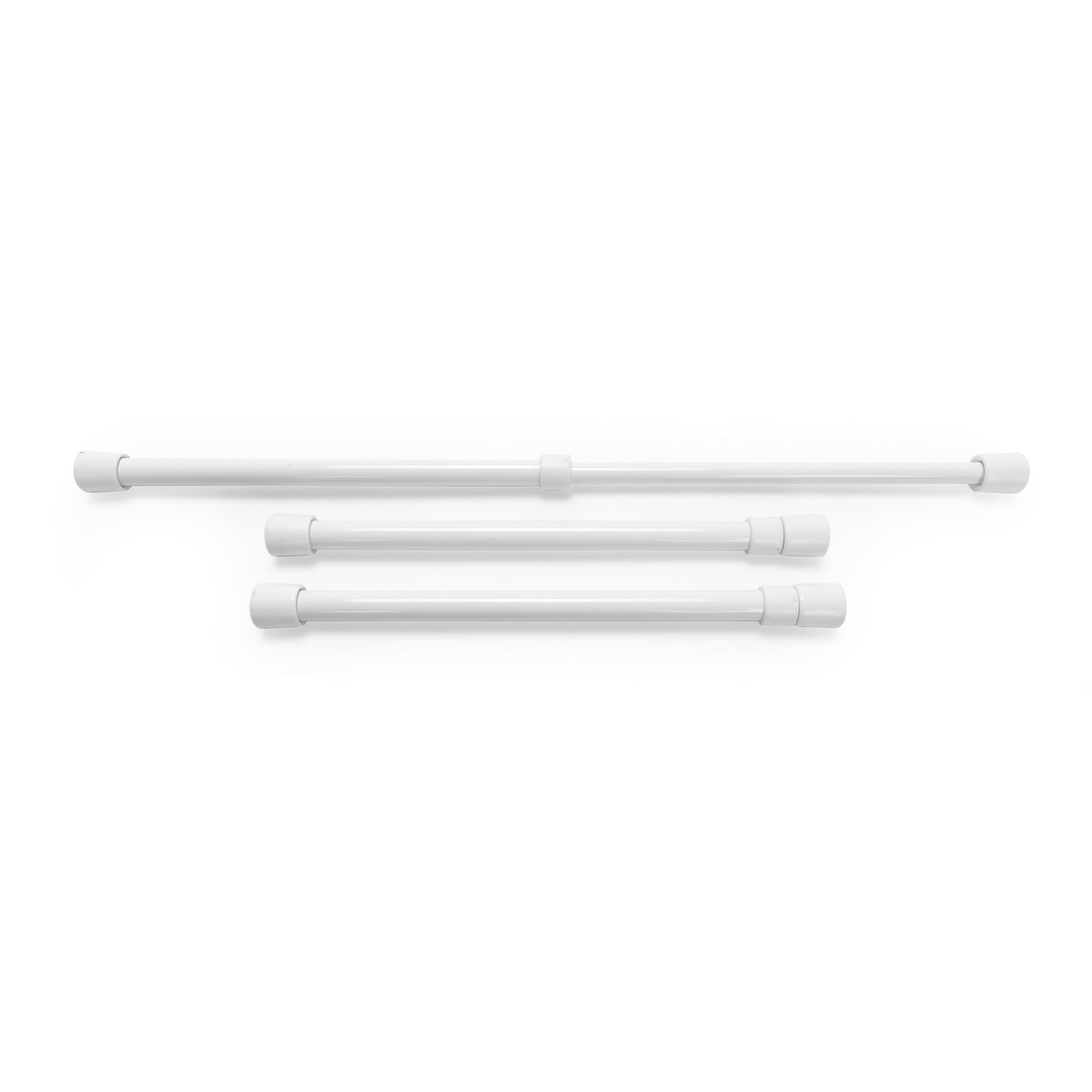 CAMCO 44063 Camco 17" RV Refrigerator Bar - Holds Food and Drinks in Place During Travel and Helps Stop Messy Spills - Spring Loaded and Extends 10-inches to 17-inches - 3 Pack -White (44063)