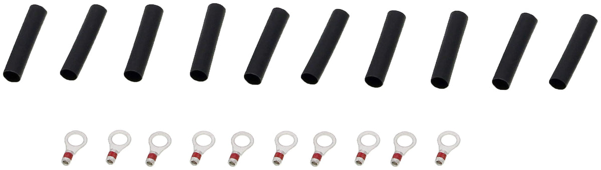 DORMAN 90904 Dorman 90904 Builders Series Uninsulated 16-22GA #10 Ring Connectors with Heat Shrink Tubing, 20 Pack Universal Fit