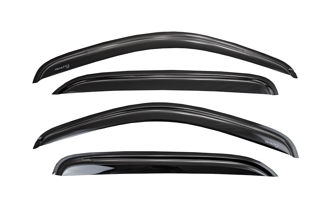 TRAILFX 4992H TrailFX Window Vents for Toyota RAV4 Tape-On Smoke Rainguards 2013-2018 4-Piece Low Profile Acrylic Rainguard Set TrailFX 4992H