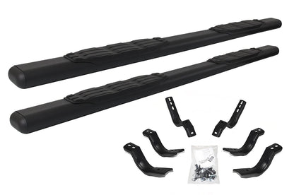 GO RHINO 105404587T Go Rhino 5" Oval 1000 Series Sidesteps & Brackets | Galvanized Steel, Textured Black | 105404587T | Fits 2007-2013 Chevrolet/GMC Silverado/Sierra 1500 Crew Cab & Other Trucks (See Description)