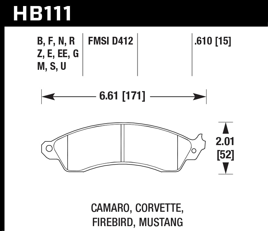 Hawk HB111N.610 Performance HP Plus Crossover Street/Motorsport