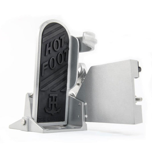 T-H MARINE HF-1-DP T-H Marine HOT Foot™ Original Boat Foot Throttle - Cast Aluminum Pedal Throttle for Outboard and Inboard Motors - Safe Hands-Free Control - Stainless Steel Hardware – Toe Clip & Patented Idle Stop