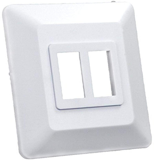 JR PRODUCTS 13615 JR Products 13615 Switch Base and Face Plate - Double,White