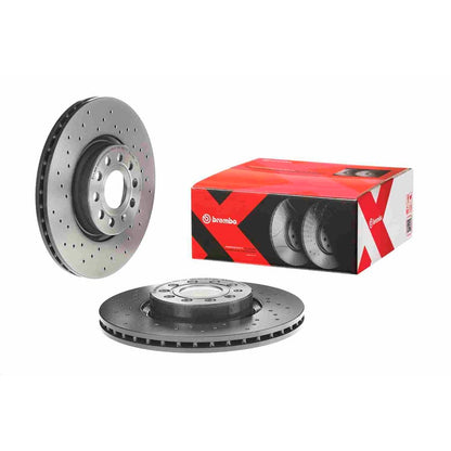 BREMBO 0997721XC02 Brembo 09.9772.1X Xtra UV Coated vented drilled Front Brake Rotor AUDI/AUDI (FAW)/CUPRA/SEAT/SKODA/SKODA (SVW)/VW/VW (FAW)/VW (SVW) OE# 1K0615301AA