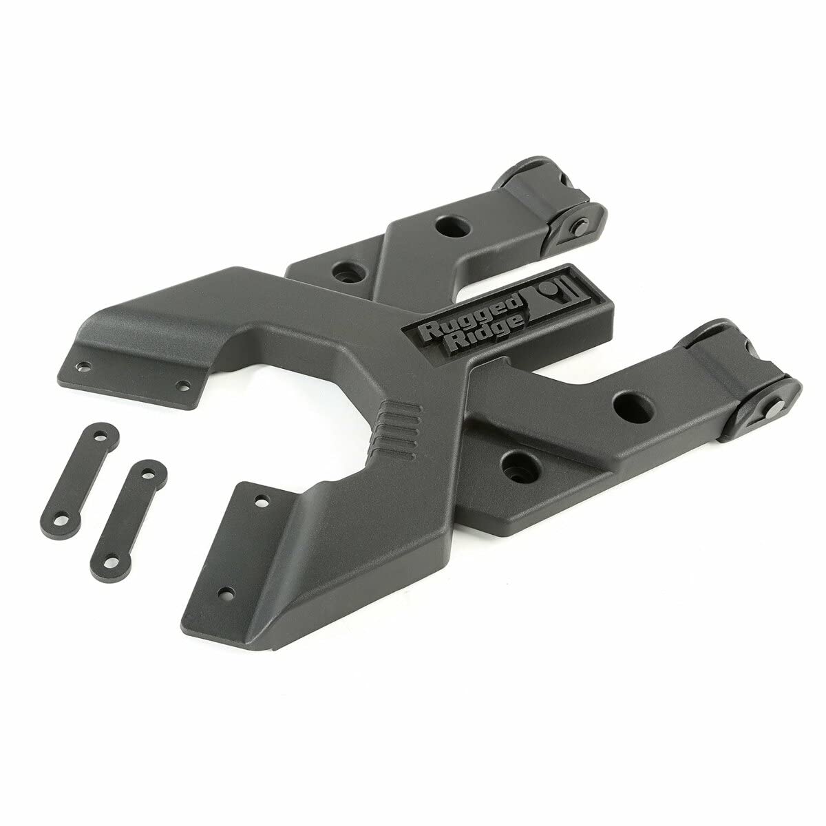 RUGGED RIDGE 11546.51 Rugged Ridge HD Tire Carrier – Black, Hinge Casting, Heavy Duty – 11546.51 – Fits 2007-2018 Jeep Wrangler JK