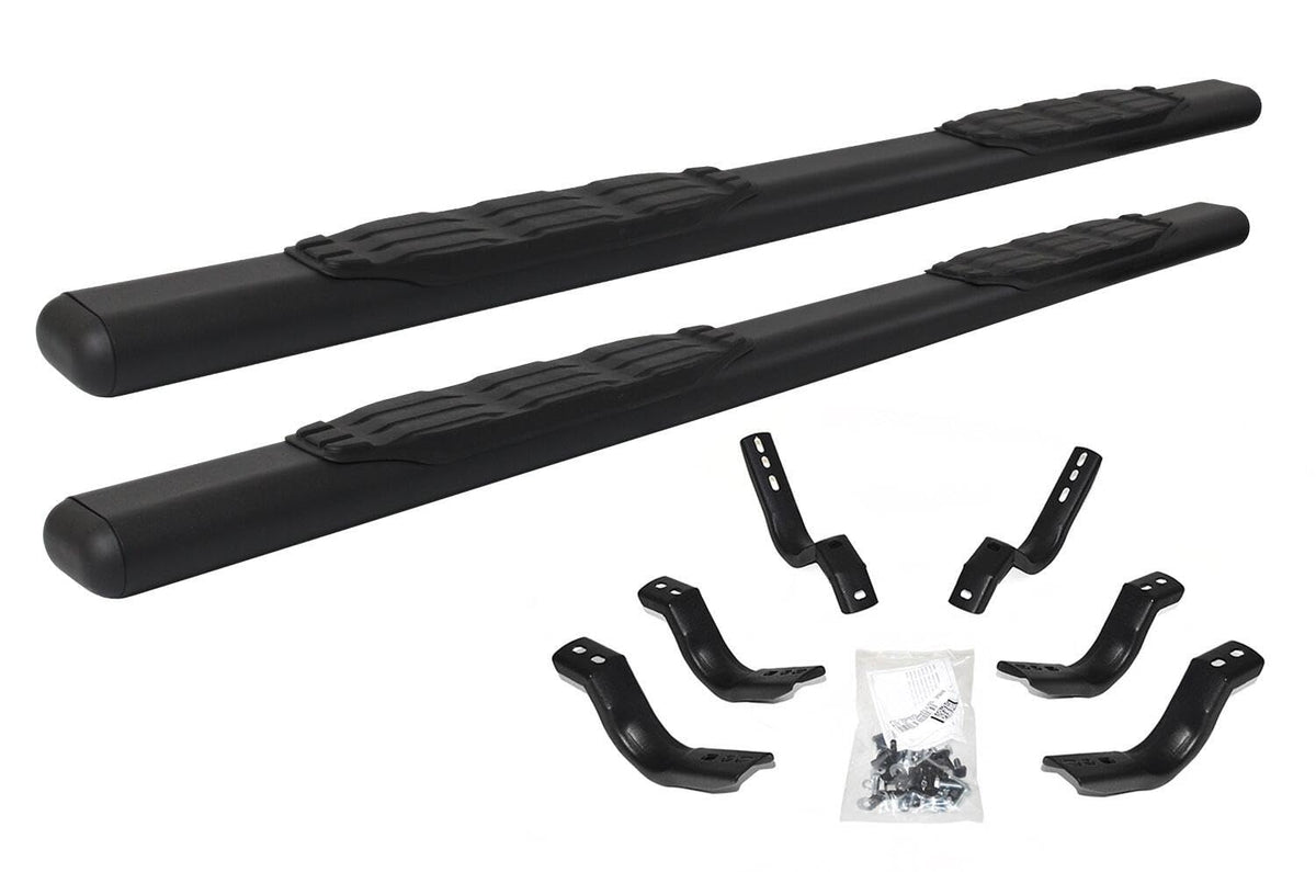 GO RHINO 105412680T Go Rhino 5" Oval 1000 Series Sidesteps & Brackets | Galvanized Steel, Textured Black | 105412680T | Fits 2004-2014 Ford F-150 Super Cab Pickup