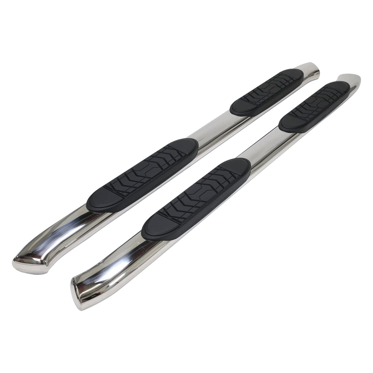 TRAILFX A7086S TrailFX Truck Side Step Bars Fits 2020–2021 Chevrolet Silverado 1500 5 Inch Oval Bent Side Bars with Step Pads PolishedStainless Steel Rocker Panel Mount Set of 2 TrailFX A7086S