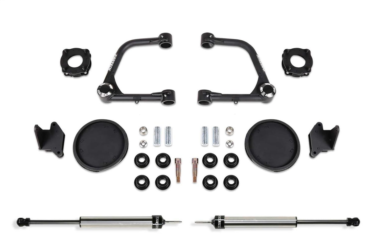 FABTECH K7086DL Fabtech 3" Front & Rear Suspension Lift Kit compatible with Toyota Tundra 4WD (2022) – Uniball UCA, Shock & Coil Spacers, Dirt Logic Shocks, K7086DL