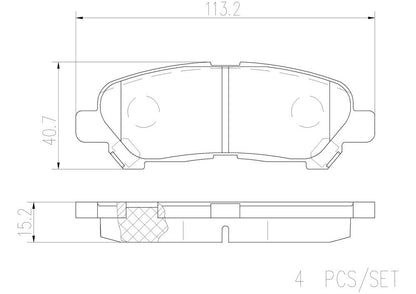 BREMBO P83138N Brembo P83138N Premium Ceramic Rear Disc Brake Pad Set TOYOTA/TOYOTA (GAC) OE# 0446648120