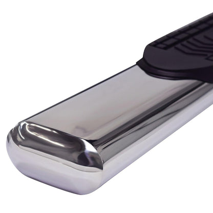 TRAILFX A8256S TrailFX Nerf Bars Fits Chevrolet Silverado 1500 Double Cab 2020-2021 Stainless Steel 6 Inch Oval Straight Polished with Step Pads, Rocker Panel Mount Running Boards TrailFX A8256S