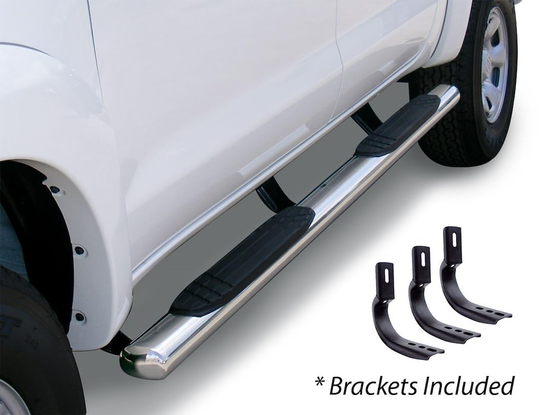GO RHINO 684404787PS Go Rhino 4" OE Xtreme Sidesteps & Brackets | Stainless Steel, Polished | 684404787PS | Fits 2019 - 2025 Chevrolet Silverado & GMC Sierra 1500, 2500 HD, 3500 HD Crew Cab (See description)