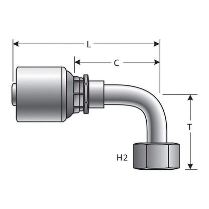 Gates G25180-0406 HYDRAULIC COUPLING-MEGACRIMP