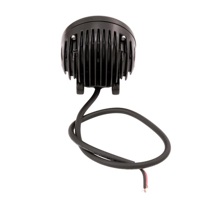 TRAILFX 3RNDF1 TrailFX 3RNDF1 Round Lights LED Utility Work Light 3.5 Inch 18W Flood Beam 1440 Raw Lumens Black Aluminum IP67 and IP69K Pedestal Mount with Bracket and Installation Hardware