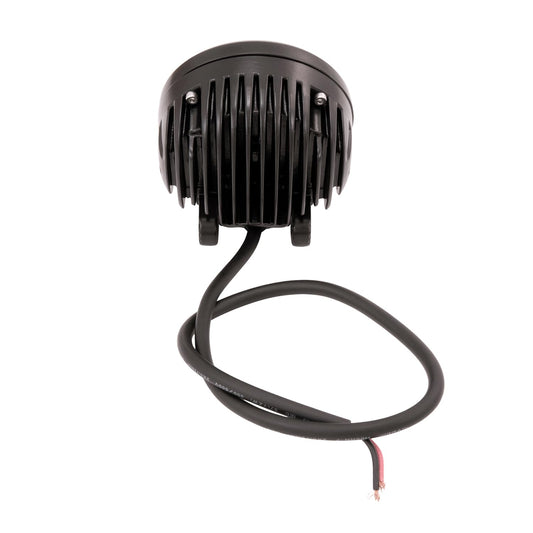 TRAILFX 3RNDF1 TrailFX 3RNDF1 Round Lights LED Utility Work Light 3.5 Inch 18W Flood Beam 1440 Raw Lumens Black Aluminum IP67 and IP69K Pedestal Mount with Bracket and Installation Hardware