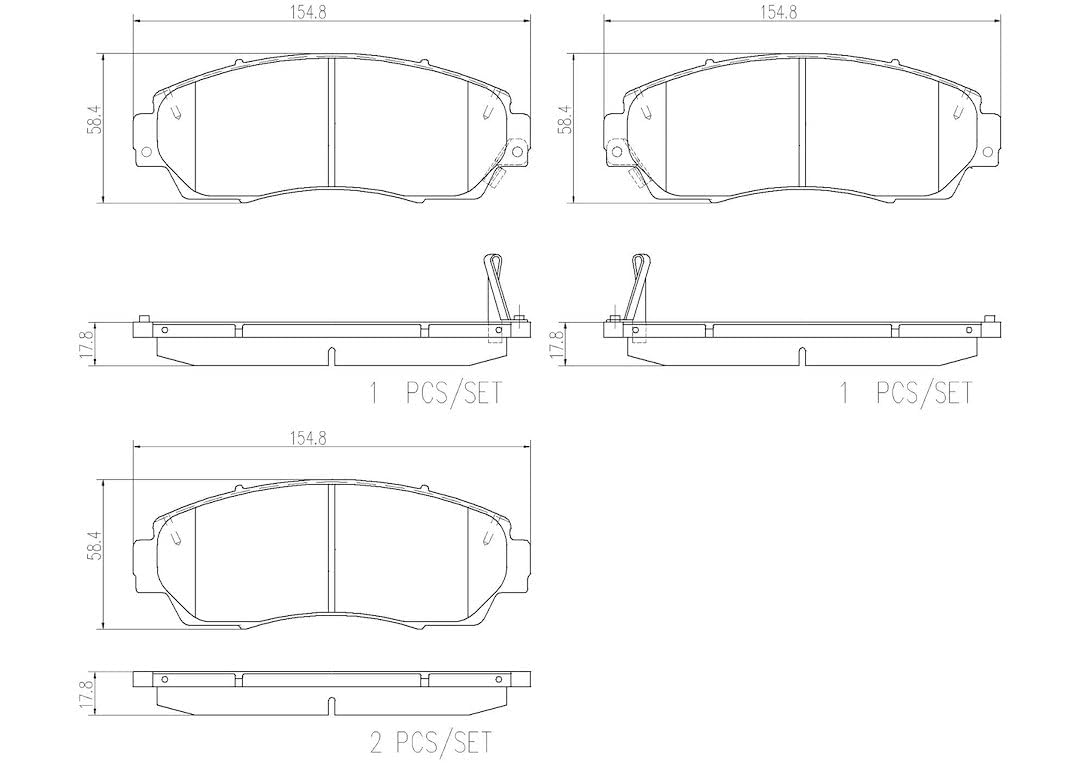 BREMBO P28068N Brembo P28068N Premium Ceramic Front Disc Brake Pad Set HONDA/HONDA (DONGFENG)/HONDA (GAC) OE# 45022SHJA00