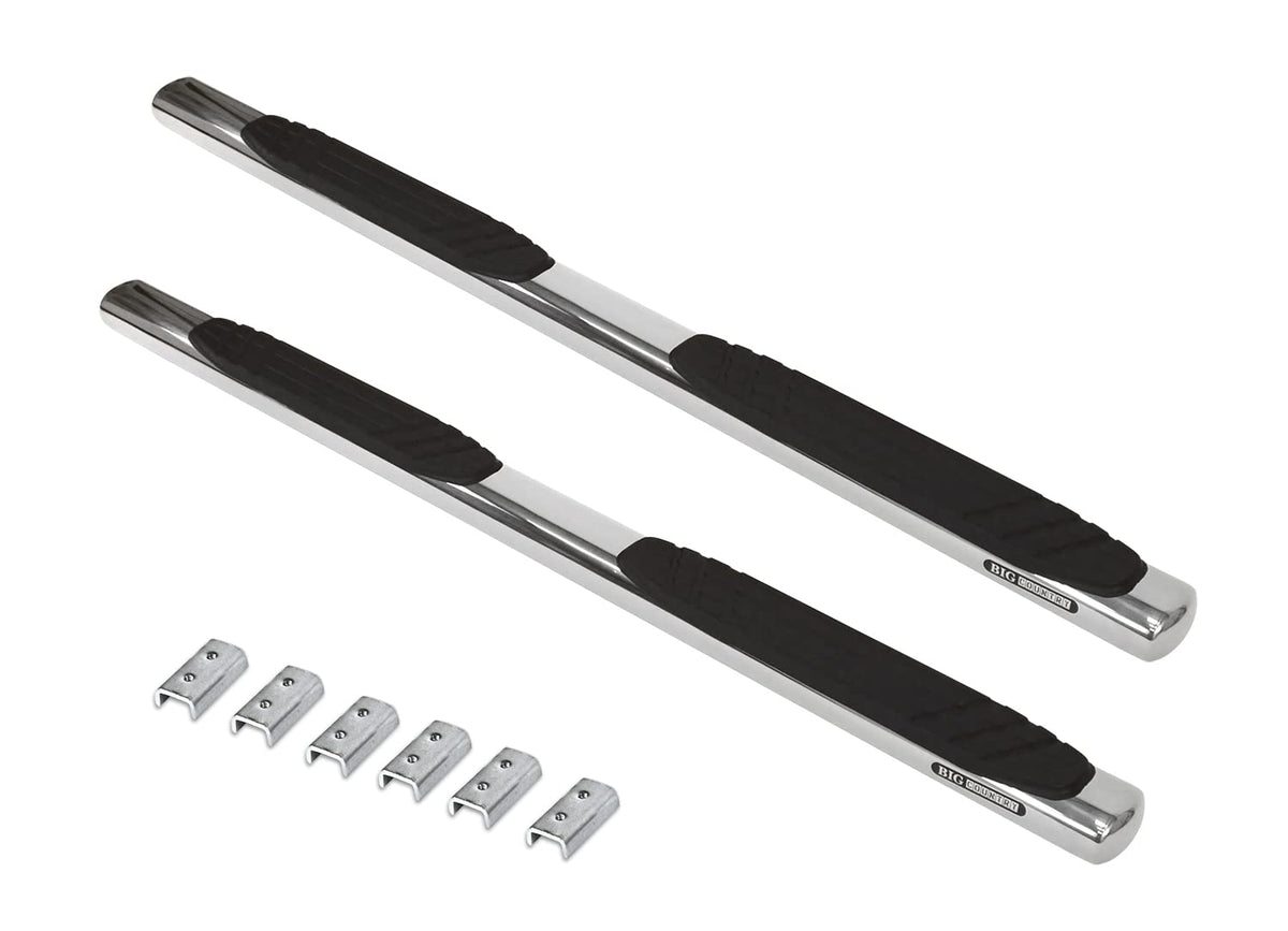 GO RHINO 684404787PS Go Rhino 4" OE Xtreme Sidesteps & Brackets | Stainless Steel, Polished | 684404787PS | Fits 2019 - 2025 Chevrolet Silverado & GMC Sierra 1500, 2500 HD, 3500 HD Crew Cab (See description)