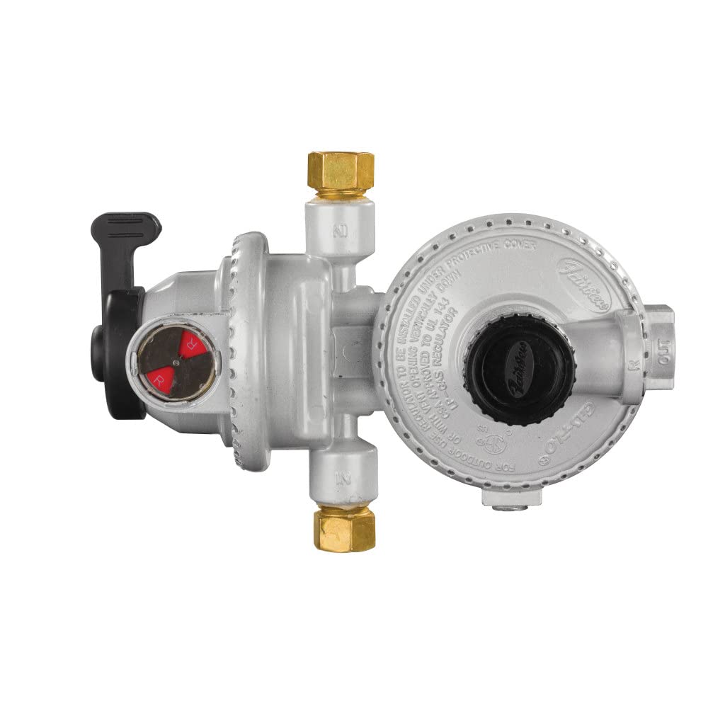 JR PRODUCTS 07-31525 JR Products 07-31525 Compact Low Pressure Two-Stage Automatic Changeover Regulator, White