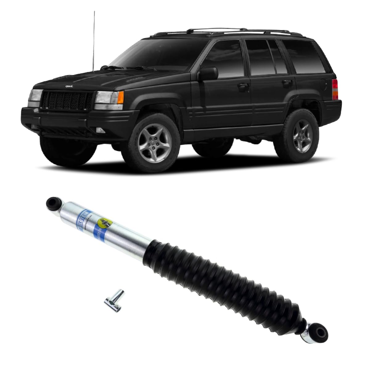BILSTEIN 33-151670 Bilstein 33-151670 1.5"-2" Lift Rear Shock for Jeep ZJ