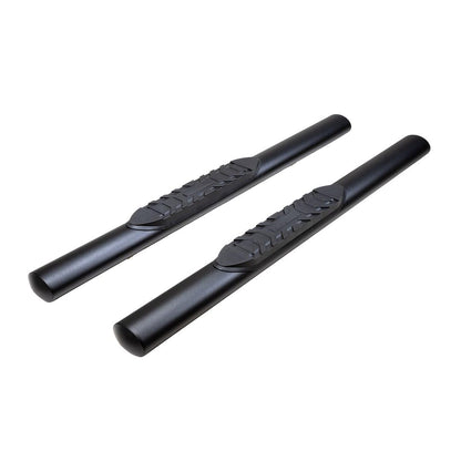 TRAILFX A1546T TrailFX Side Steps Fits 2018-2025 Jeep Wrangler JL 4 Inch Oval Tube Black Powder-Coated Mild Steel Rocker Panel Mount TrailFX A1546T