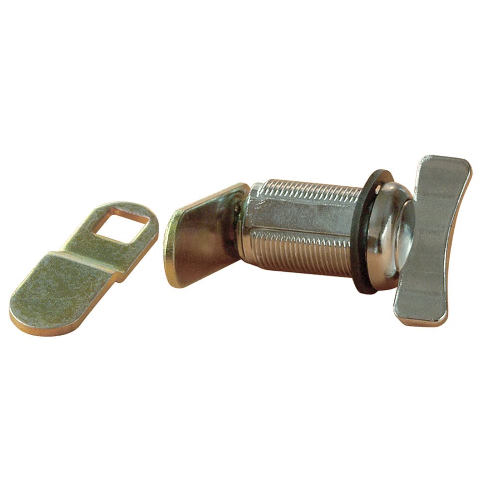 RV DESIGNER L529 RV Designer L529, Non-Locking Compartment Lock, Thumb Turn, Weather Resistant, 1-1/2 inch, Outdoor Hardware, Silver