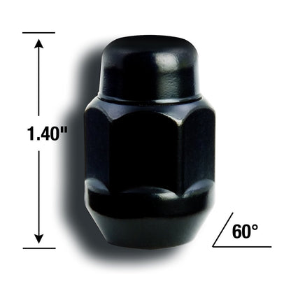 GORILLA 91187BCB Gorilla Automotive 91187BCB Acorn Bulge Black Chrome Lug Nuts (1/2" Thread Size)