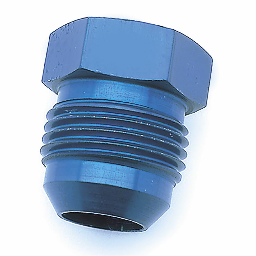 SPEEDFX 561206 SpeedFX Fitting Plug/Fitting Cap 561206, Flare Plug, 12AN, Anodized, Blue, Aluminum, Single