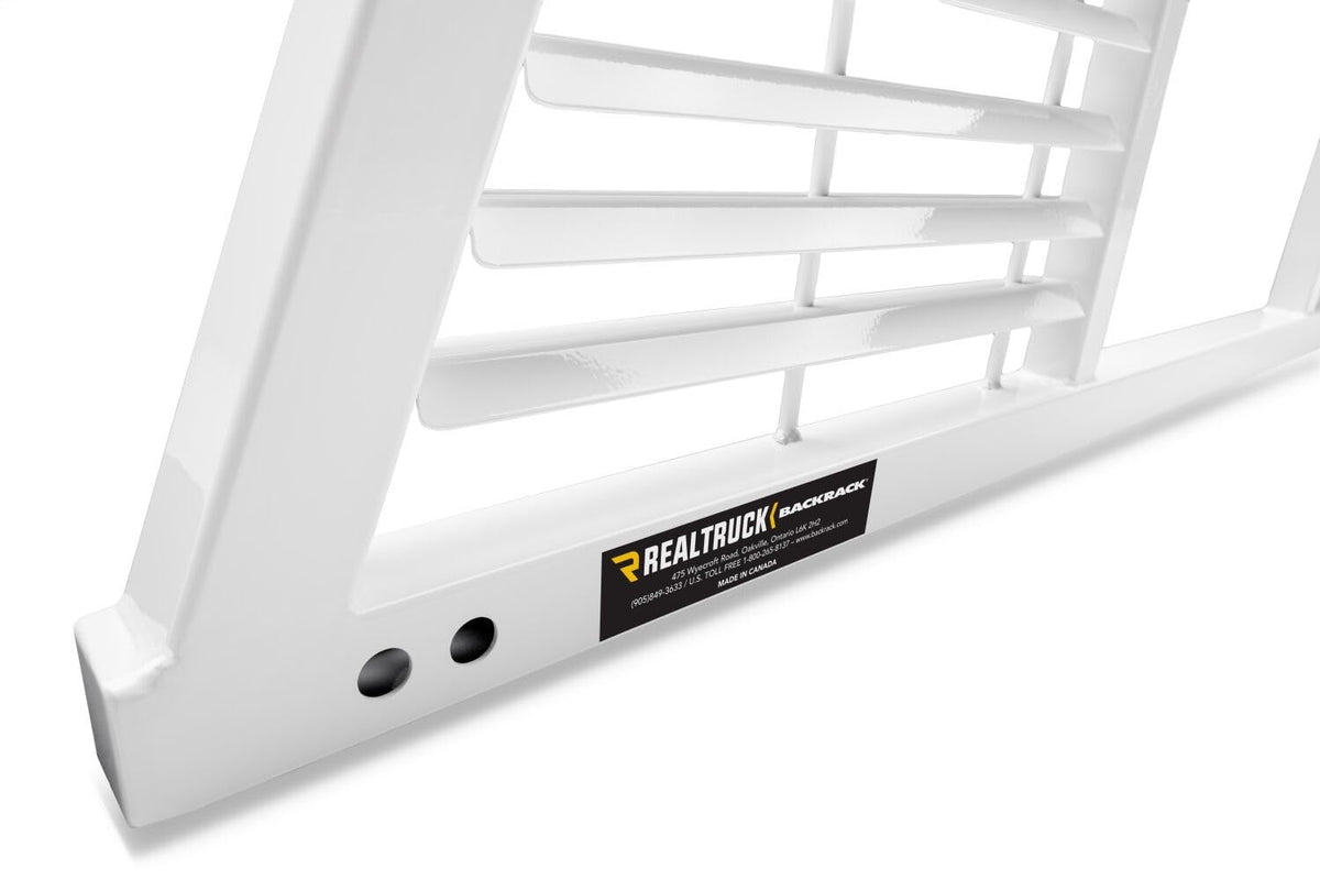 BACKRACK 12800W RealTruck BACKRACK Safety Rack Frame Only, White | 12800W | Fits 2017-2020 Ford F-250/F-350/F-450 Super Duty; 2002-2025 Dodge RAM 1500/2500/3500; 2017-2020 Ford F-250/F-350/F-450 & Others