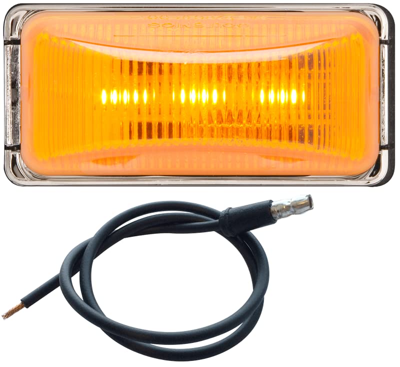 OPTRONICS MCL91AB Optronics - MCL91AB - LED MARK LIGHT MINI CHROME AMBER - (Pack of 1)