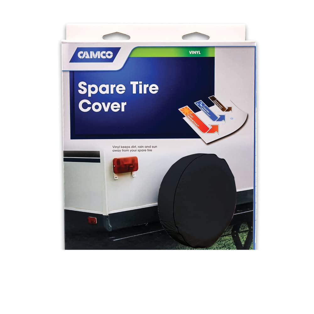 CAMCO 45258 Camco 45258 Black 27 inches Vinyl Spare Tire Cover