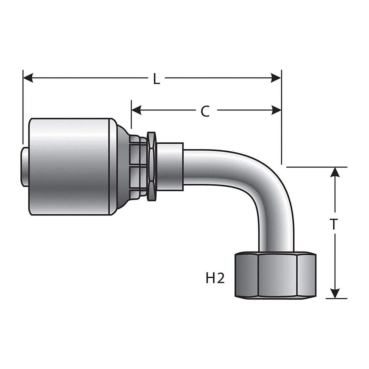 Gates G25179-0810 HYDRAULIC COUPLING-MEGACRIMP