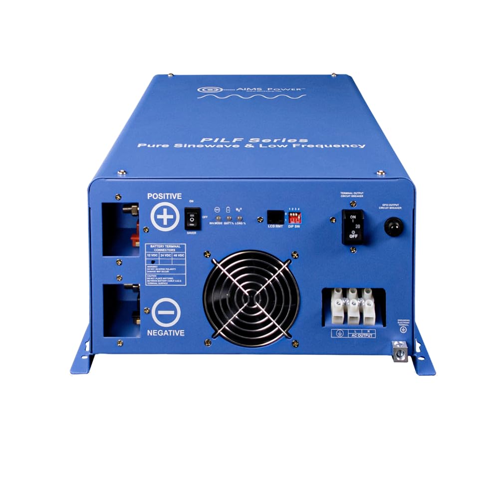 AIMS POWER PILF30W12V240VS AIMS 3000 Watt 12V to 120/240V Low Frequency Pure Sine Inverter ETL